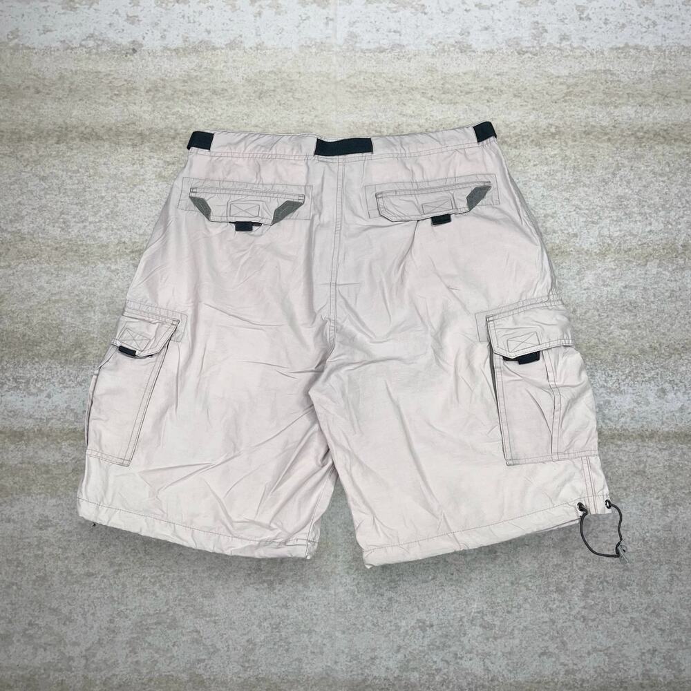 Vintage Y2K Sonoma Cargo Shorts 34x11 Tan Adjustable Waist 11" Inseam